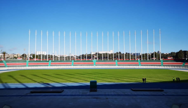 STADE DU 5 JUILLET :  17 JOURS APRES LE SEMIS, LE GAZON  SE PORTE BIEN