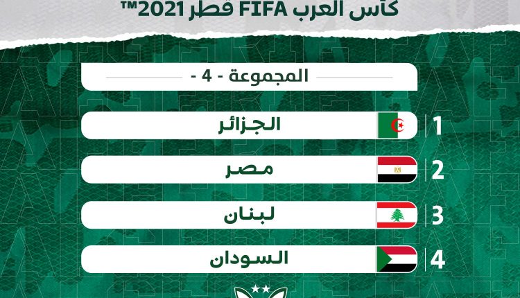 كأس العرب فيفا ( قطر 2021 ) : اكتمال مجموعة الجزائر