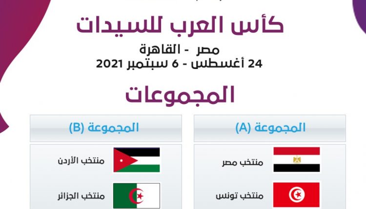قرعة كأس العرب للسيدات ( مصر 2021) : الجزائر في المجموعة الثانية
