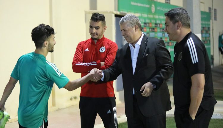 ELIMINATOIRES DE LA COUPE DU MONDE DE LA FIFA –  QATAR 2022 :  LE PRESIDENT CHARAF-EDDINE REND VISITE AUX VERTS